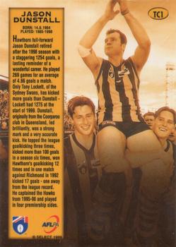 1999 Select AFL Premiere - Tribute #TC1 Jason Dunstall Back
